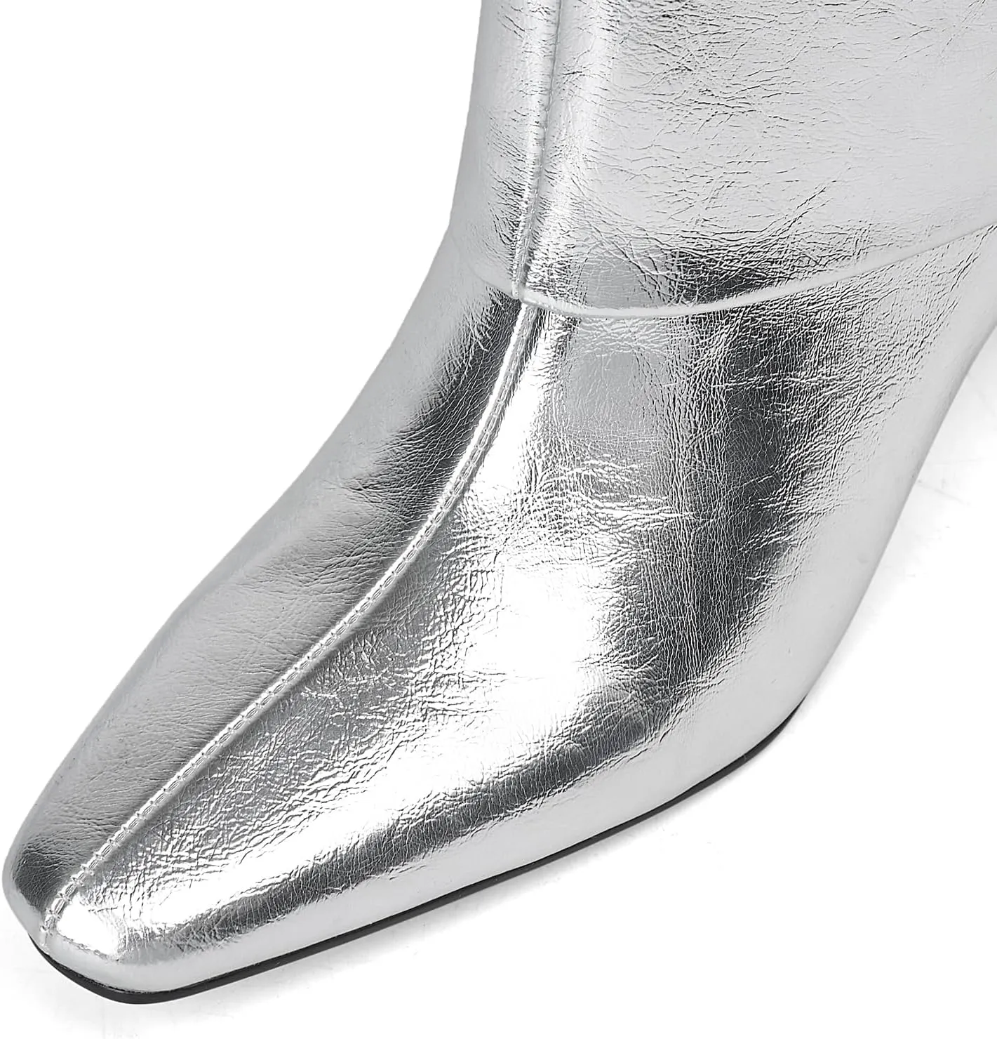 Kluolandi Women's Stiletto High Heel Knee High Boots Pointed Toe Fold Over Boots for Women Knee High Dress Shoes