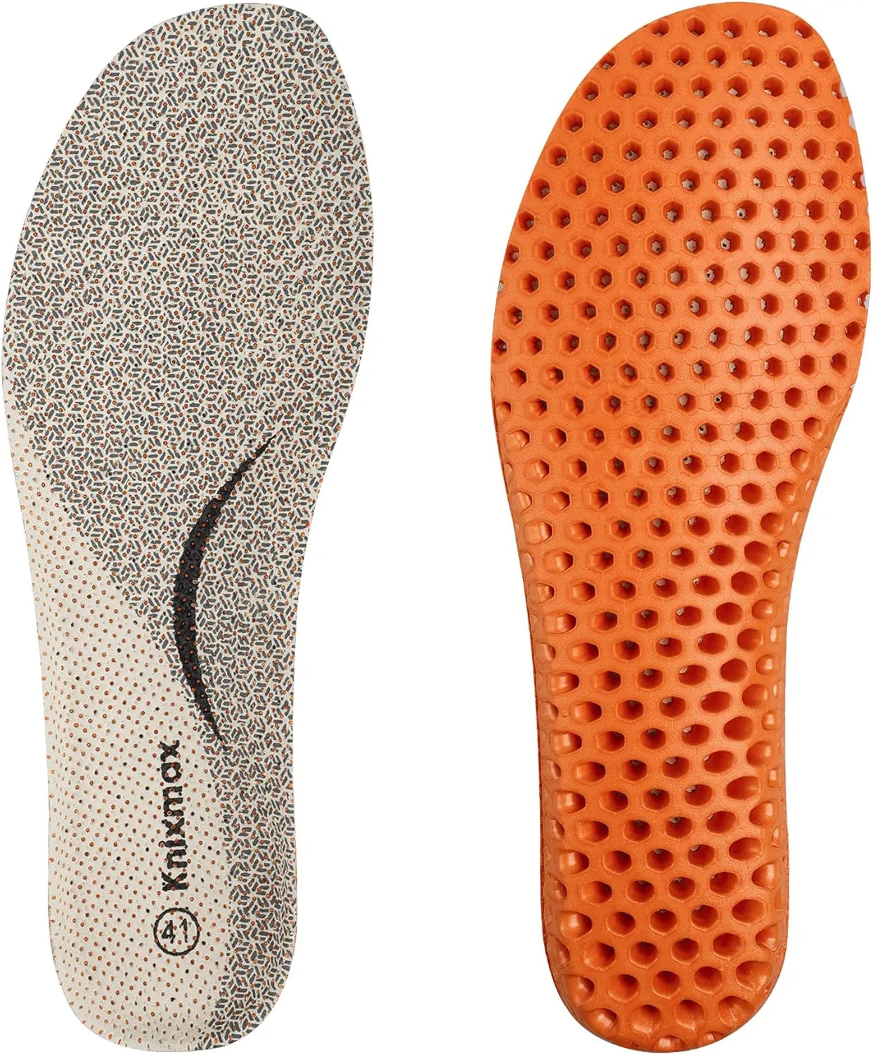 Knixmax Women's Sport Shoe Insoles Original Replacement Inserts Orthotic Water Sandal Liners Arch Support Breathable Cushioning Sneaker Pads Relieve Foot Pain Plantar Fasciitis Insoles Beige EU 36
