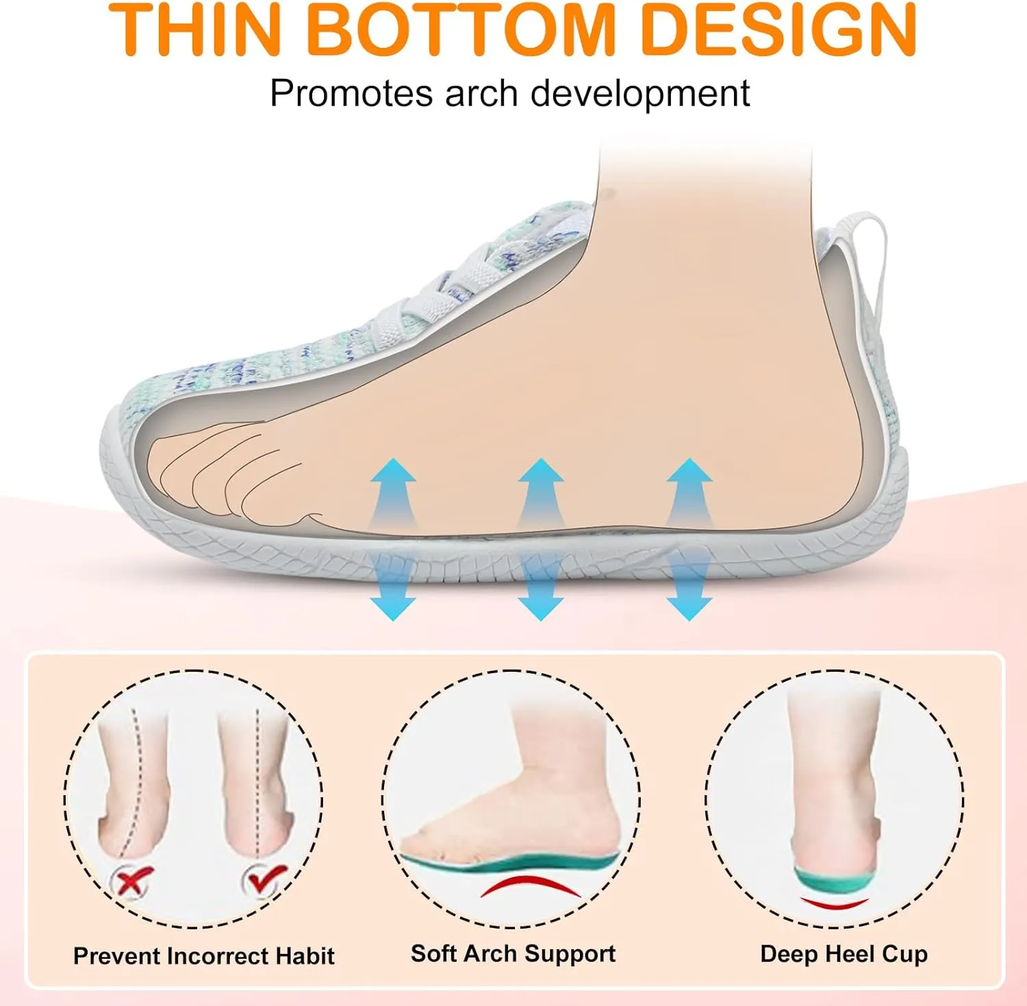 L-RUN Toddler Boys Girls Tennis Shoes Breathable Comfortable Barefoot Wide Summer School Walking Sneakers Baby First Walking Shoes