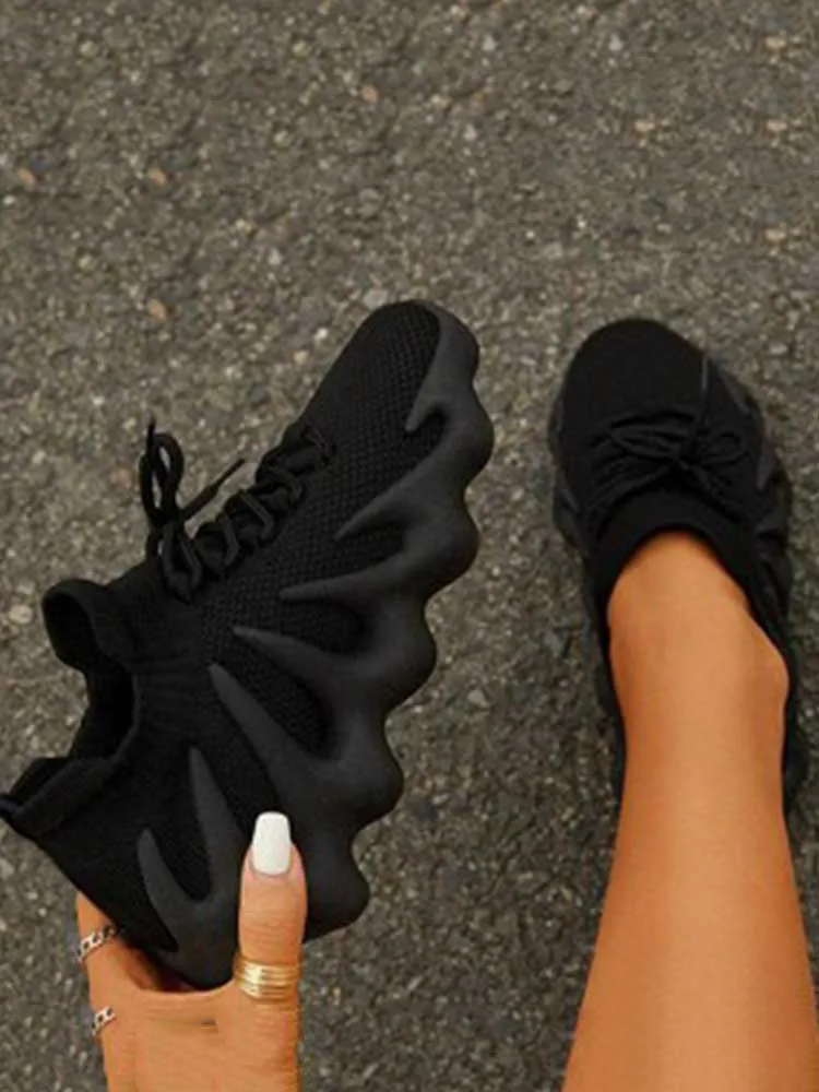 Lace-up Knit Breathable Sneakers-unitmotor™
