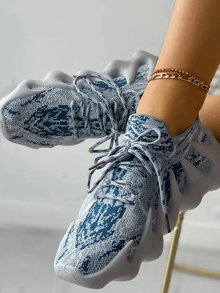 Lace-up Knit Breathable Sneakers-unitmotor™