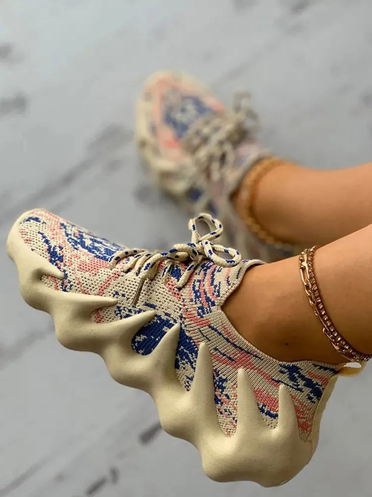 Lace-up Knit Breathable Sneakers-unitmotor™