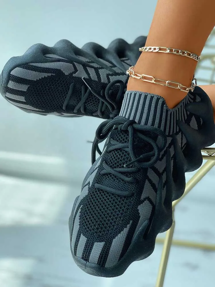 Lace-up Knit Breathable Sneakers-unitmotor™