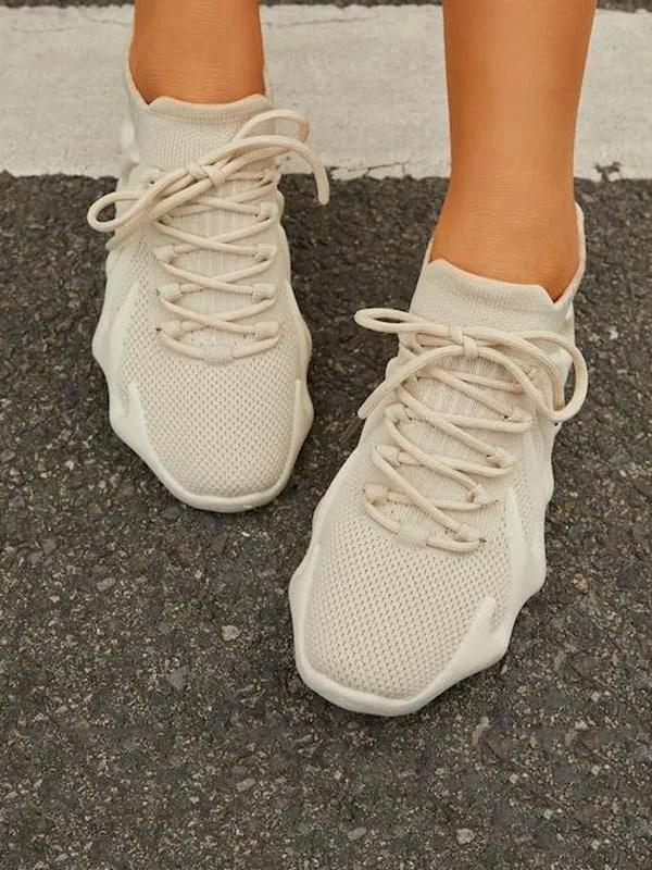 Lace-up Knit Breathable Sneakers-unitmotor™