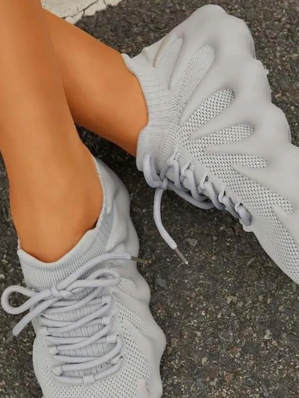 Lace-up Knit Breathable Sneakers-unitmotor™