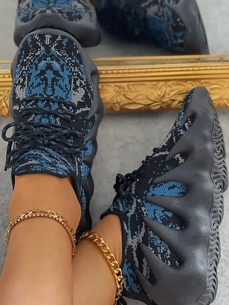 Lace-up Knit Breathable Sneakers-unitmotor™