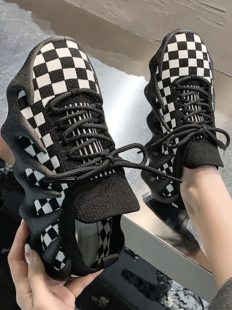 Lace-up Knit Breathable Sneakers-unitmotor™