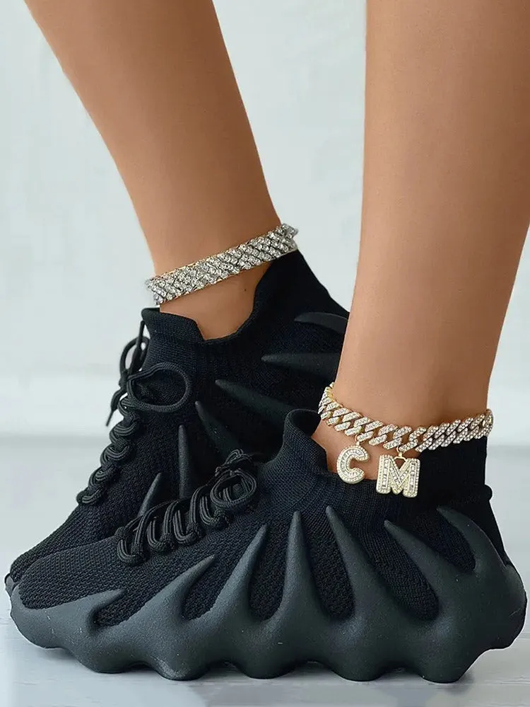 Lace-up Knit Breathable Sneakers-unitmotor™