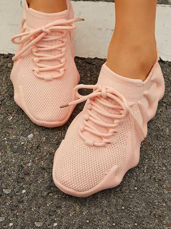 Lace-up Knit Breathable Sneakers-unitmotor™