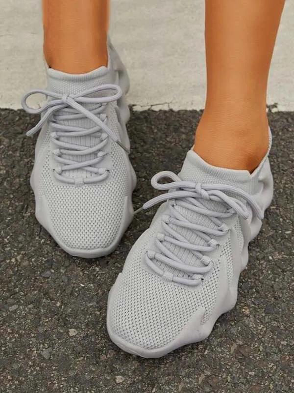 Lace-up Knit Breathable Sneakers-unitmotor™