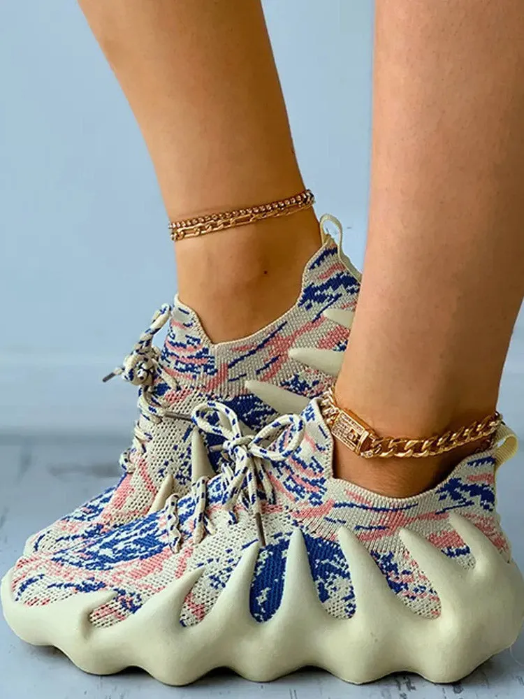 Lace-up Knit Breathable Sneakers-unitmotor™