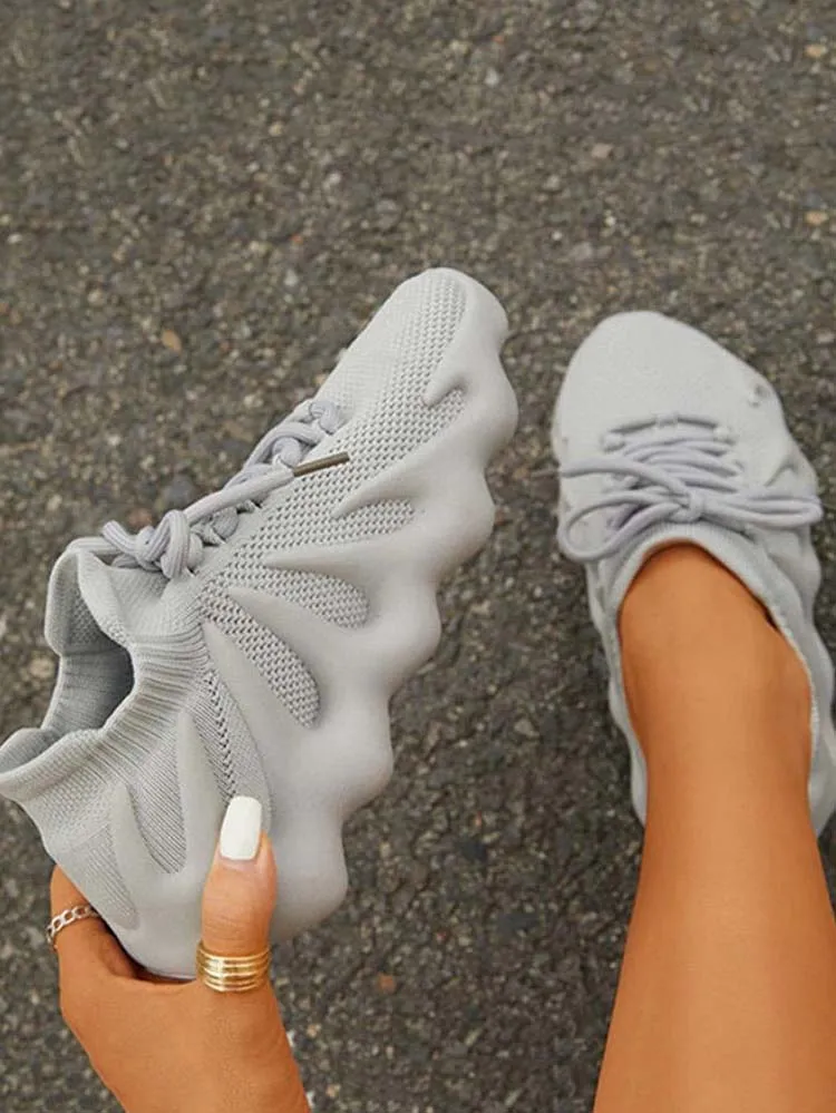 Lace-up Knit Breathable Sneakers-unitmotor™