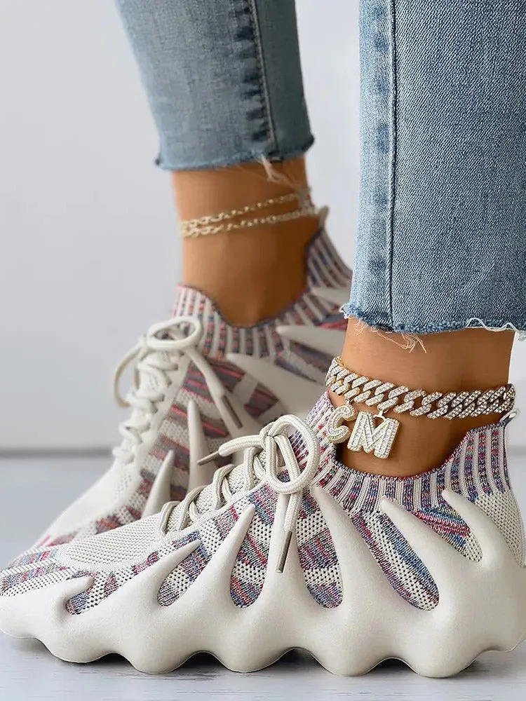 Lace-up Knit Breathable Sneakers-unitmotor™