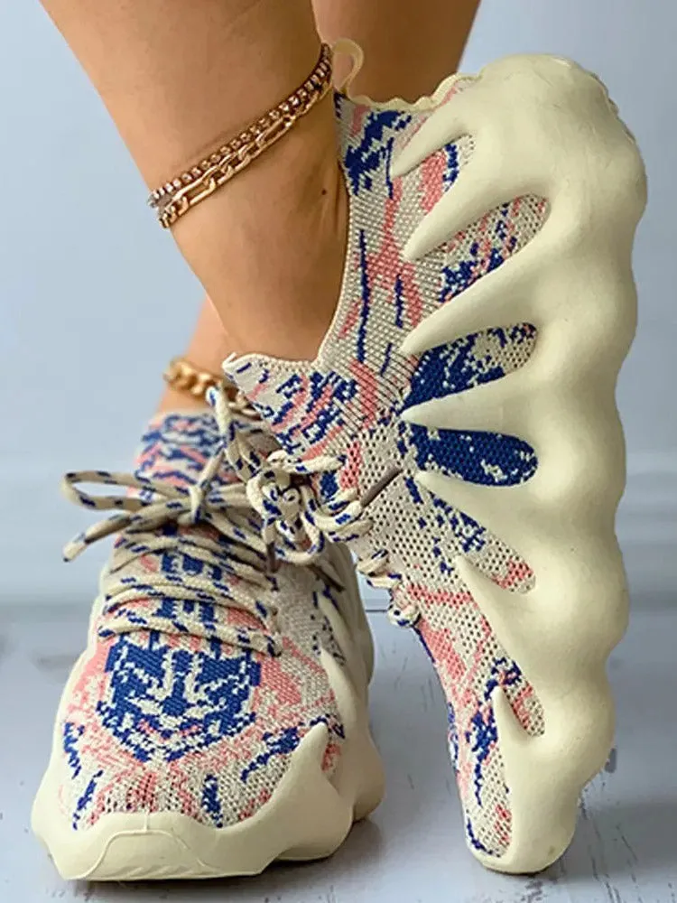 Lace-up Knit Breathable Sneakers-unitmotor™