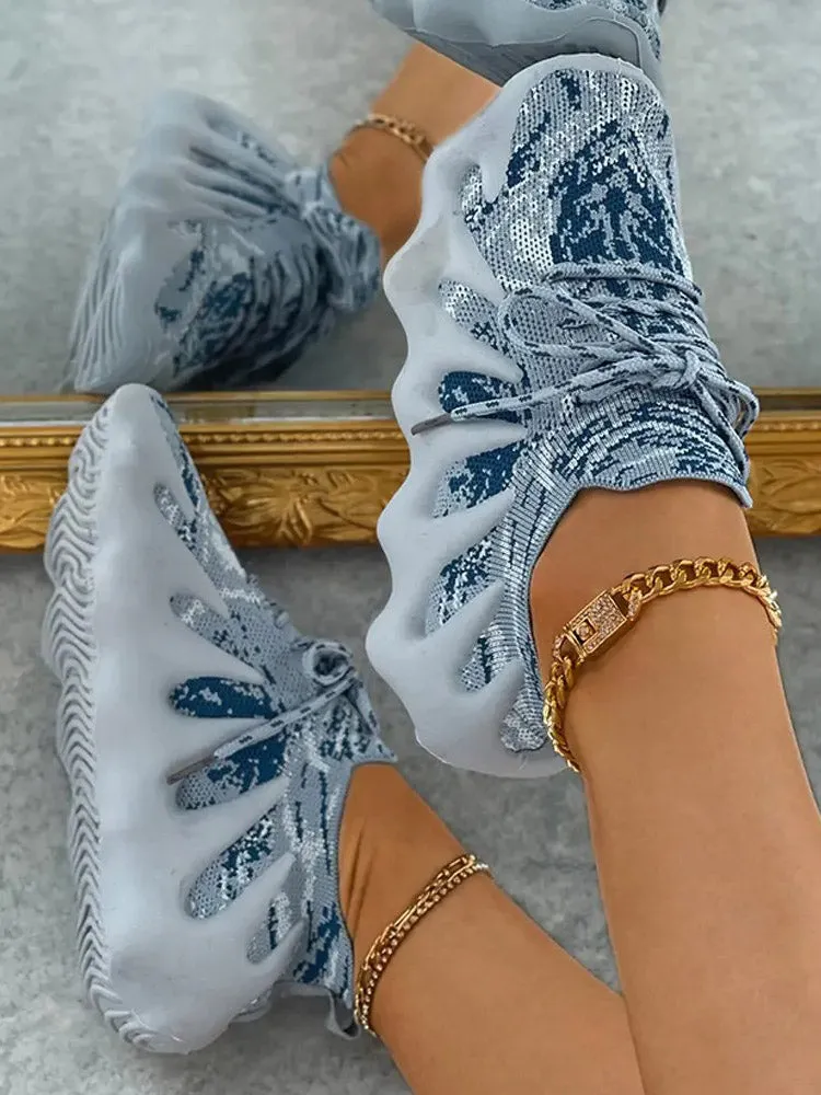 Lace-up Knit Breathable Sneakers-unitmotor™
