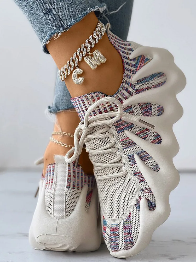 Lace-up Knit Breathable Sneakers-unitmotor™