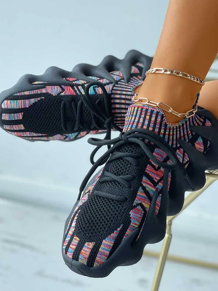 Lace-up Knit Breathable Sneakers-unitmotor™