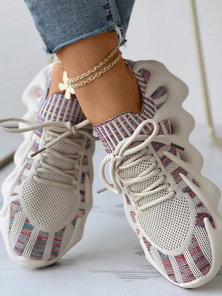Lace-up Knit Breathable Sneakers-unitmotor™