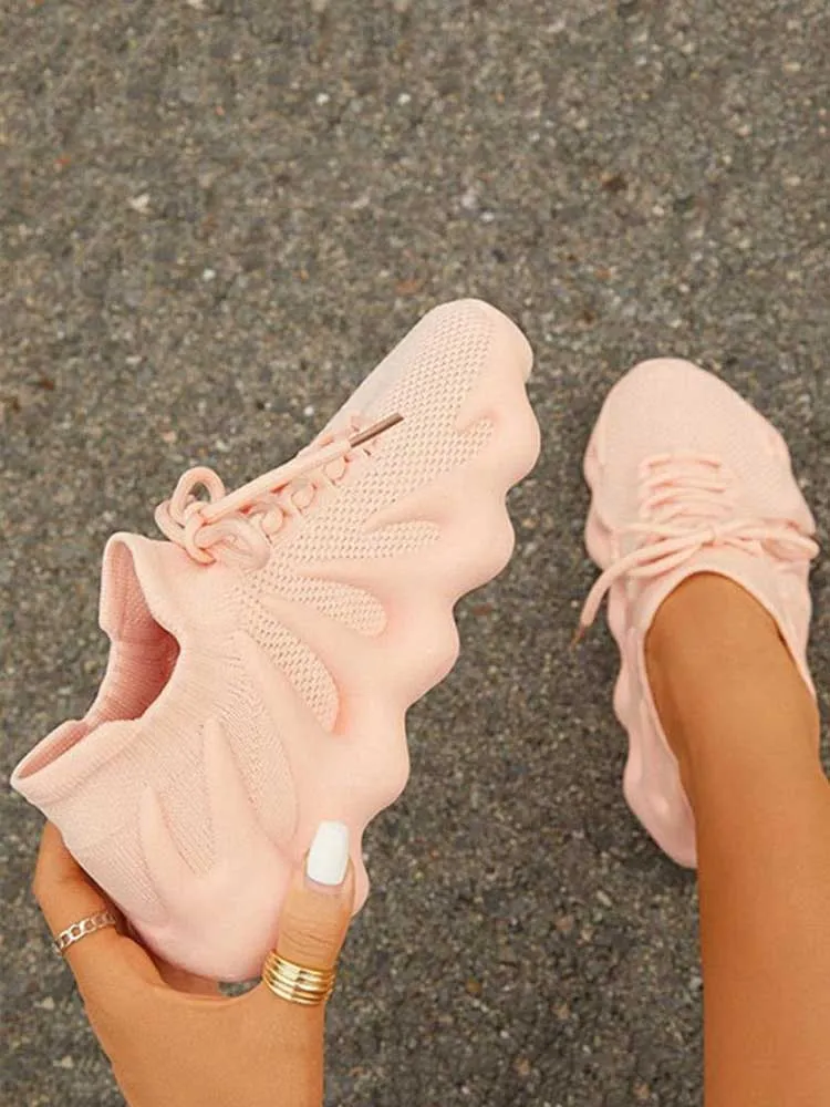 Lace-up Knit Breathable Sneakers-unitmotor™