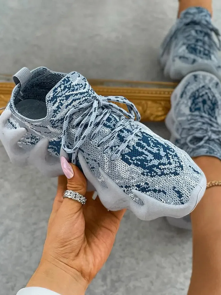 Lace-up Knit Breathable Sneakers-unitmotor™