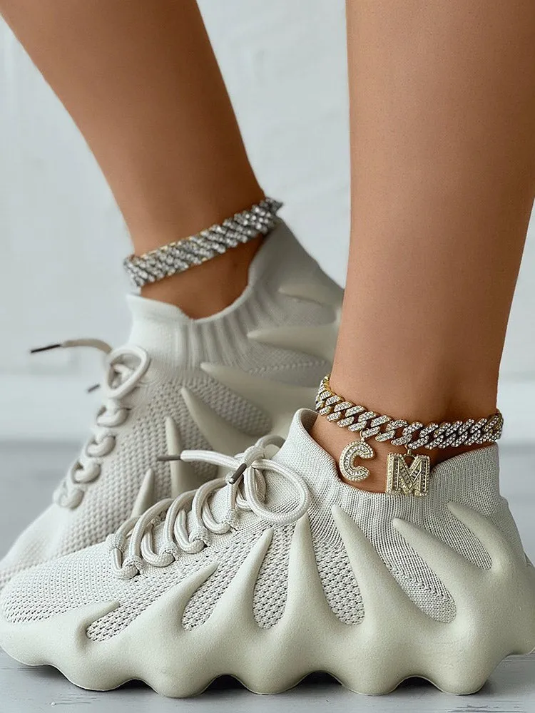 Lace-up Knit Breathable Sneakers-unitmotor™