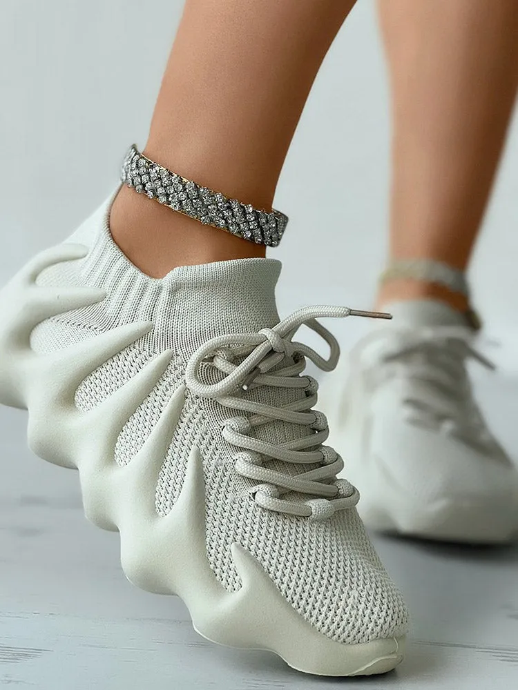 Lace-up Knit Breathable Sneakers-unitmotor™