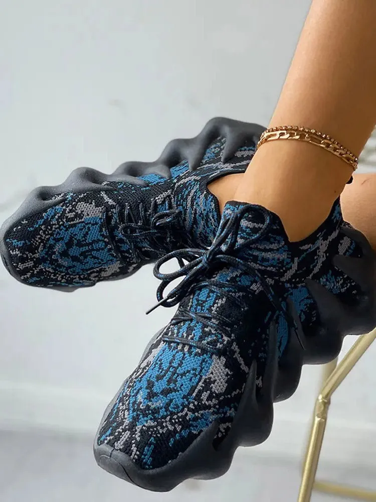 Lace-up Knit Breathable Sneakers-unitmotor™