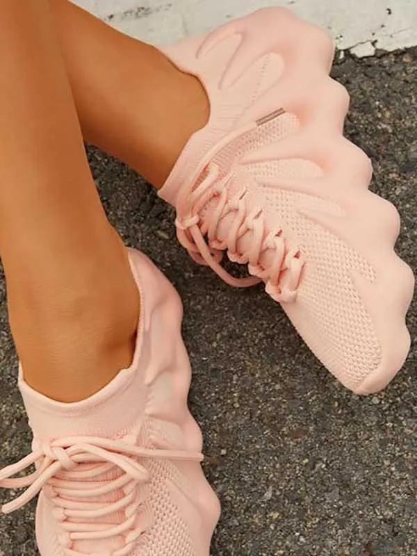 Lace-up Knit Breathable Sneakers-unitmotor™