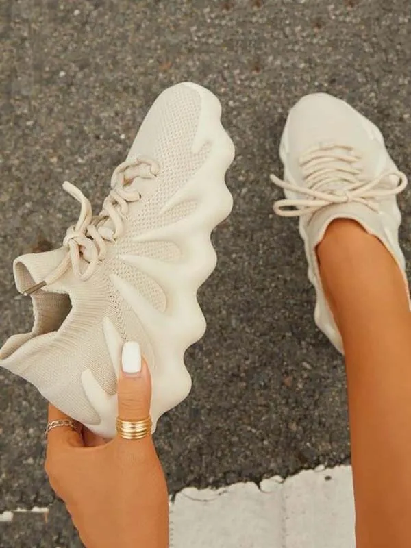 Lace-up Knit Breathable Sneakers-unitmotor™