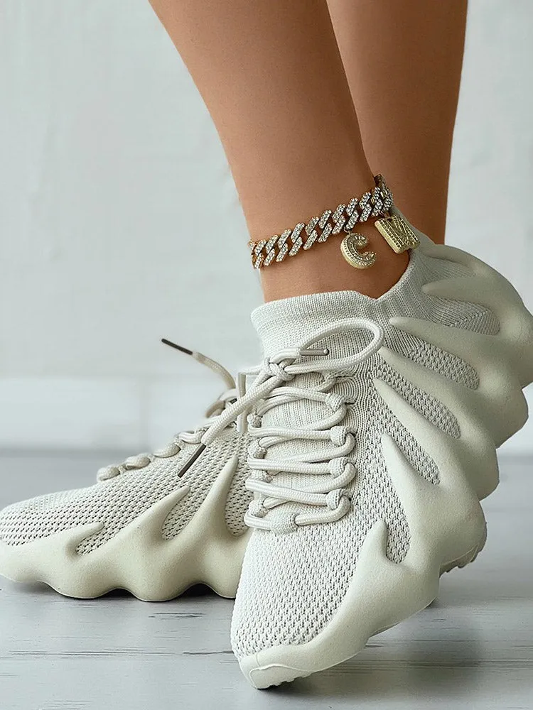 Lace-up Knit Breathable Sneakers-unitmotor™