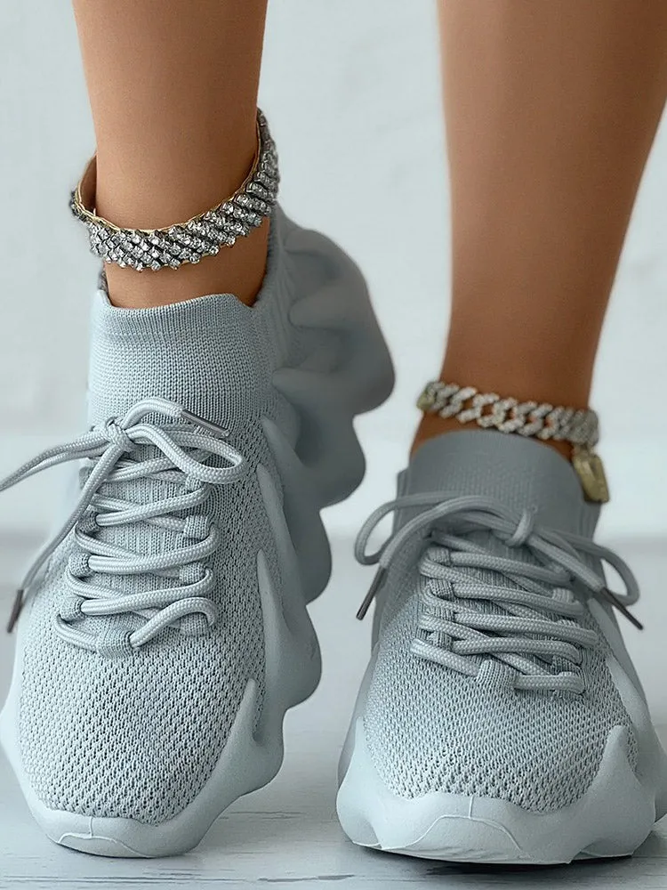 Lace-up Knit Breathable Sneakers-unitmotor™