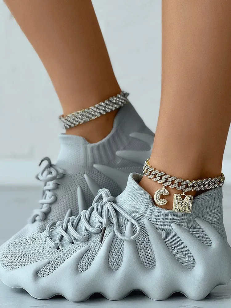 Lace-up Knit Breathable Sneakers-unitmotor™