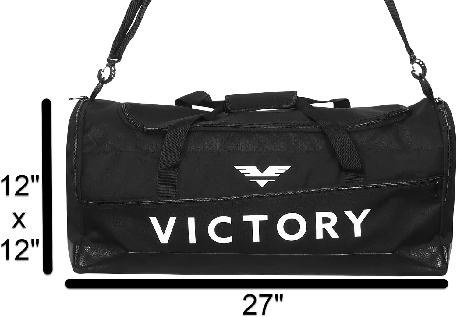 Large Breathable Duffle Bag for MMA Gear, Boxing Gear, Gym or other Sports (Black)