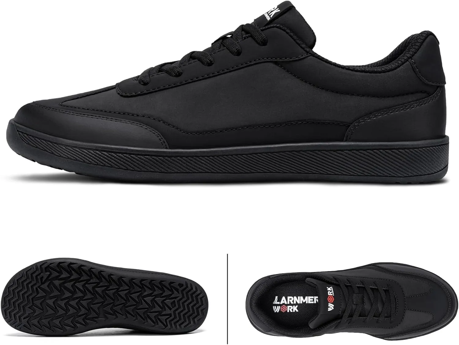 LARNMERN Steel Toe Shoes for Men Waterproof Slip Resistant Work Sneakers Athletic Durable Lightweight Comfortable Water Resistant Indestructible Construction Tennis Air Cushion