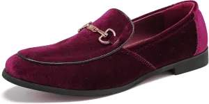 LCQL Men's Luxury Velvet Penny Loafer Shoes Noble Slip-on Suede Loafers Smoking Slippers Plus Size 7-13