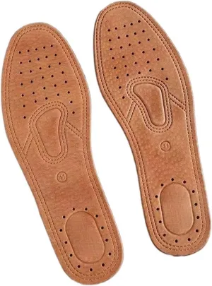 Leather Shoe Pad for Men and Women Sweat Absorbent Thick Pig Skin Sports Shoe Pad Comfortable Soft Insole(39)