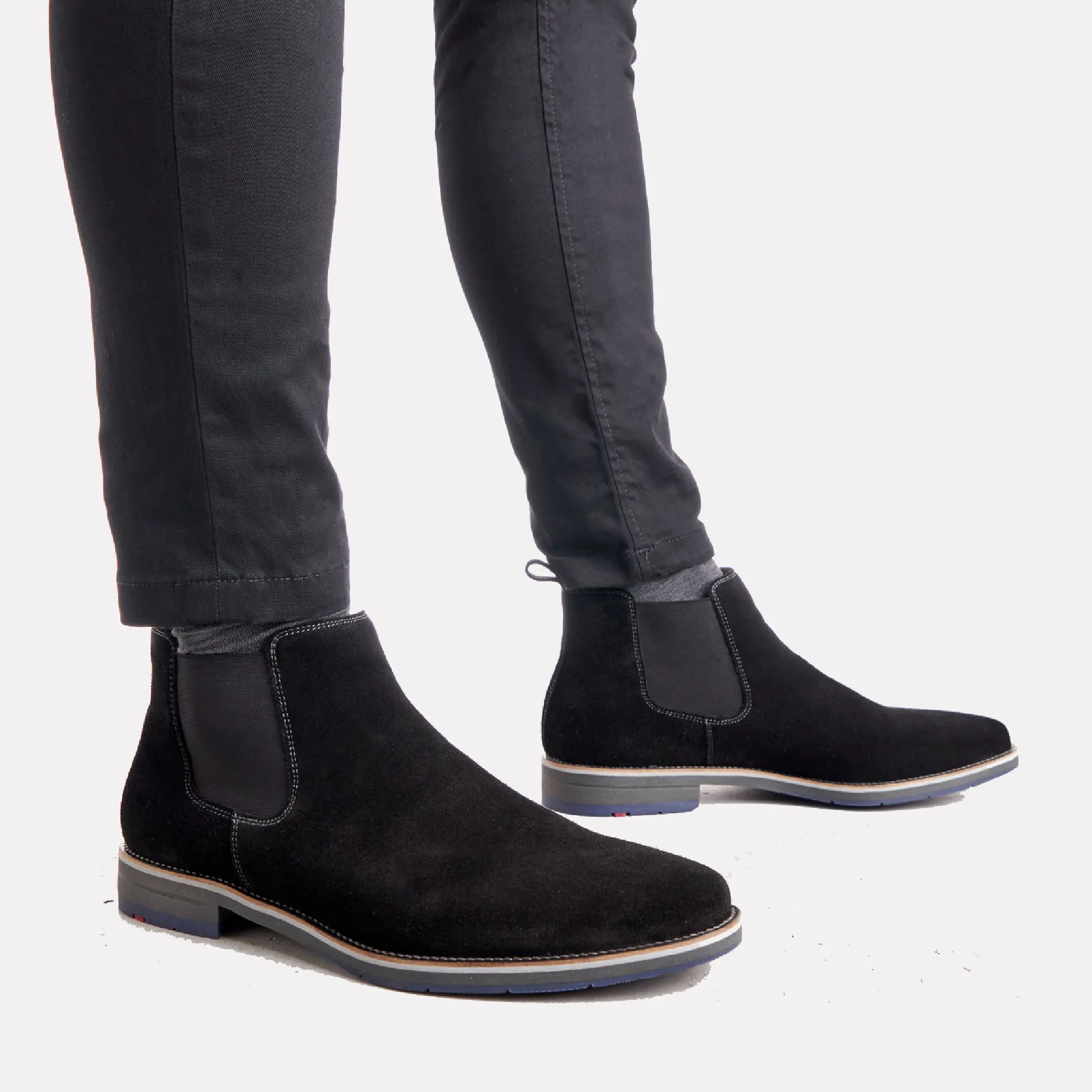 Leon Suede Ankle Boot / Schwarz / Black