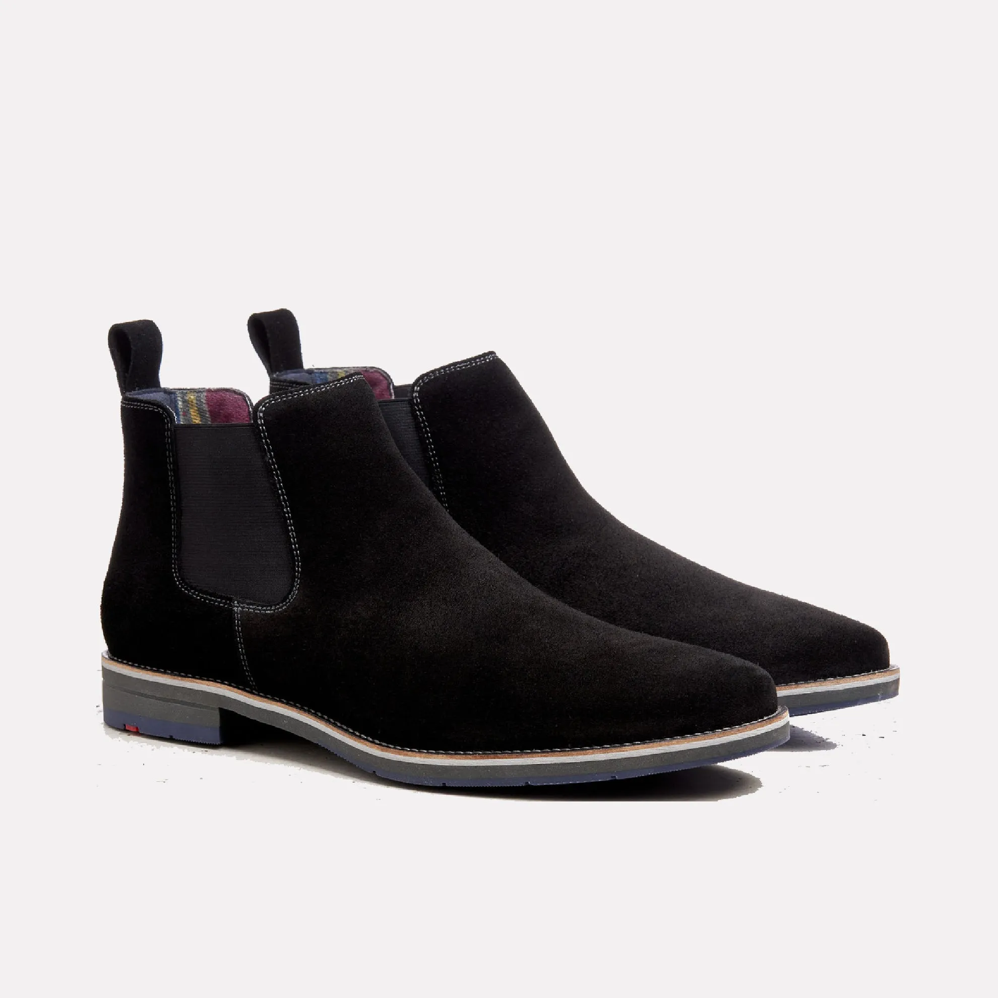 Leon Suede Ankle Boot / Schwarz / Black