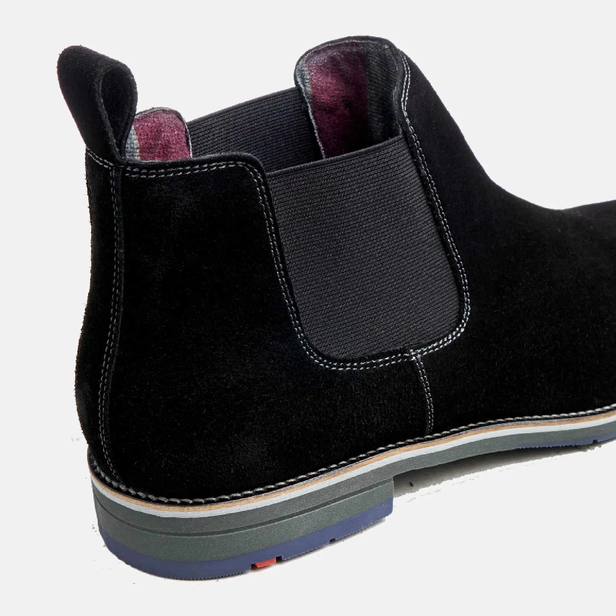 Leon Suede Ankle Boot / Schwarz / Black
