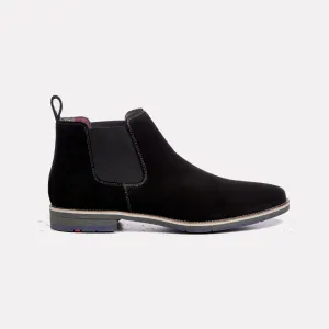 Leon Suede Ankle Boot / Schwarz / Black