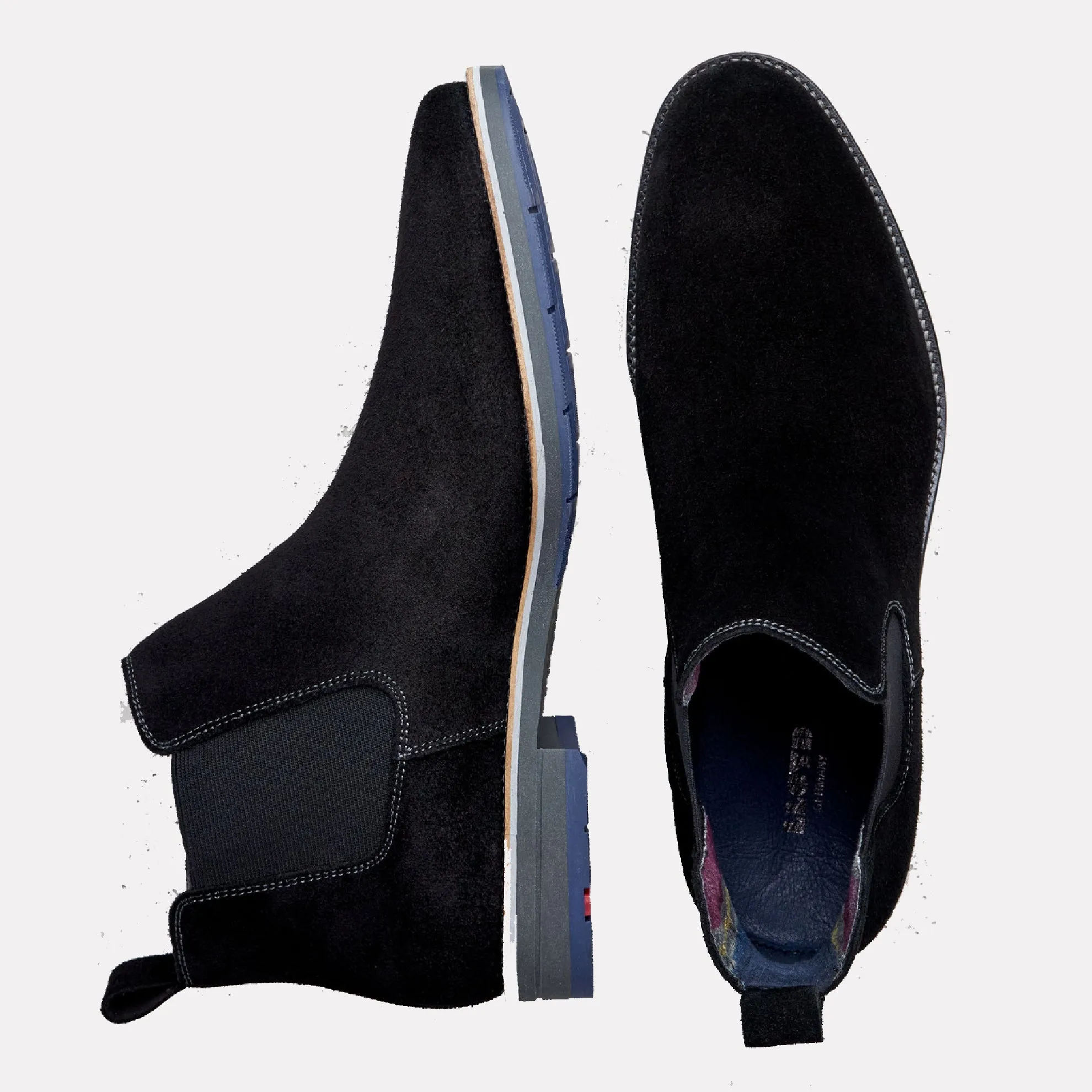 Leon Suede Ankle Boot / Schwarz / Black