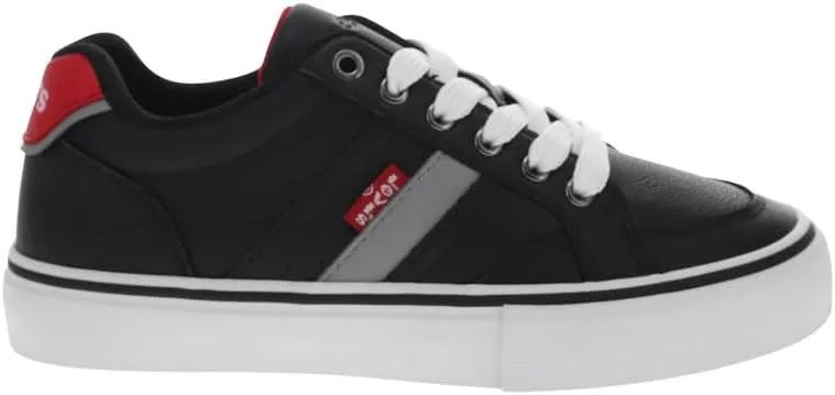 Levi's Kids Avery Synthetic Leather Casual Lace Up Sneaker Shoe