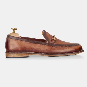 Light Brown Hand Made Loafer Shoes