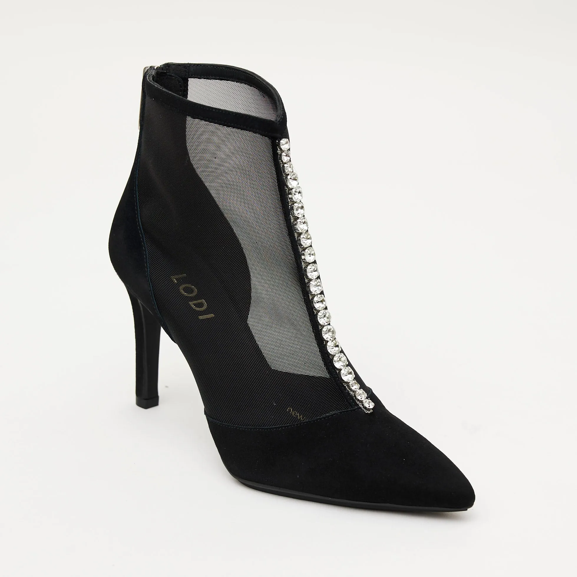 Lodi Black Suede and Swarovski Ankle Boots