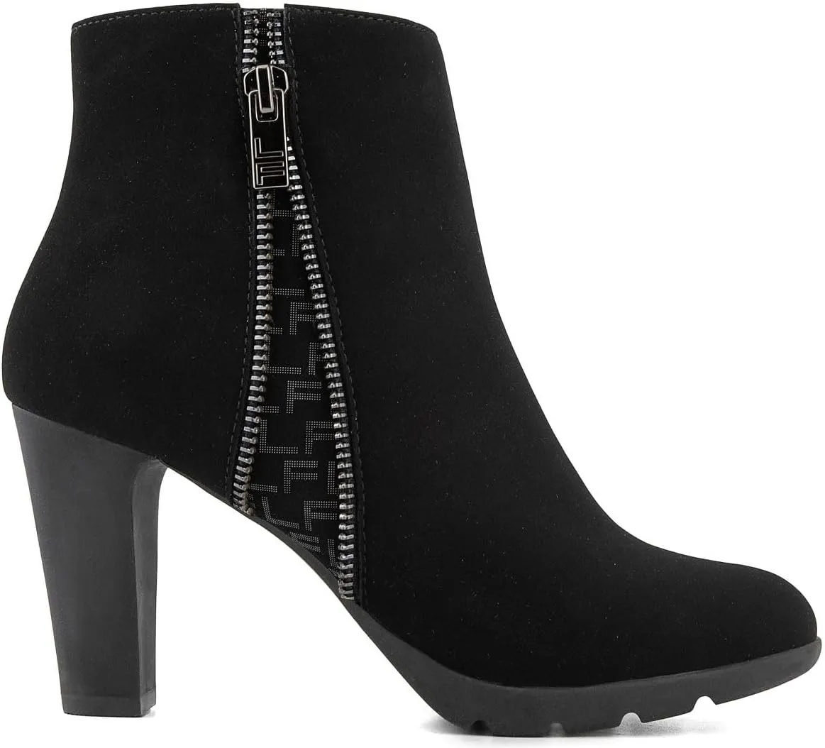 LONDON FOG Womens Beelize Ankle Bootie Heeled Ankle Boot