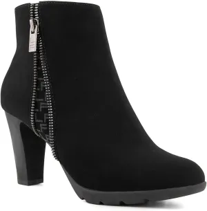 LONDON FOG Womens Beelize Ankle Bootie Heeled Ankle Boot