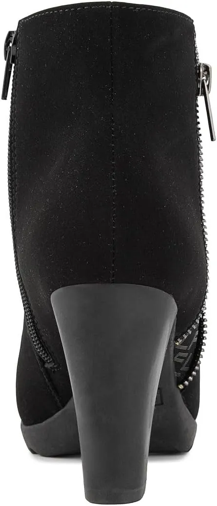LONDON FOG Womens Beelize Ankle Bootie Heeled Ankle Boot