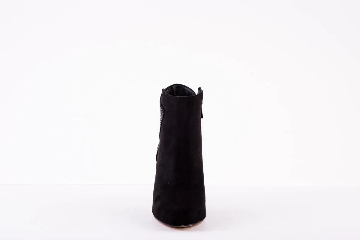 LOTUS - EMMA B HIGH HEEL FASHION ANKLE BOOT - BLACK SUEDE