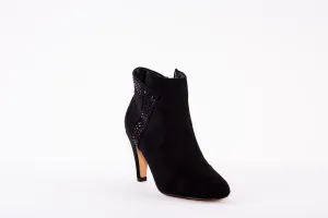 LOTUS - EMMA B HIGH HEEL FASHION ANKLE BOOT - BLACK SUEDE