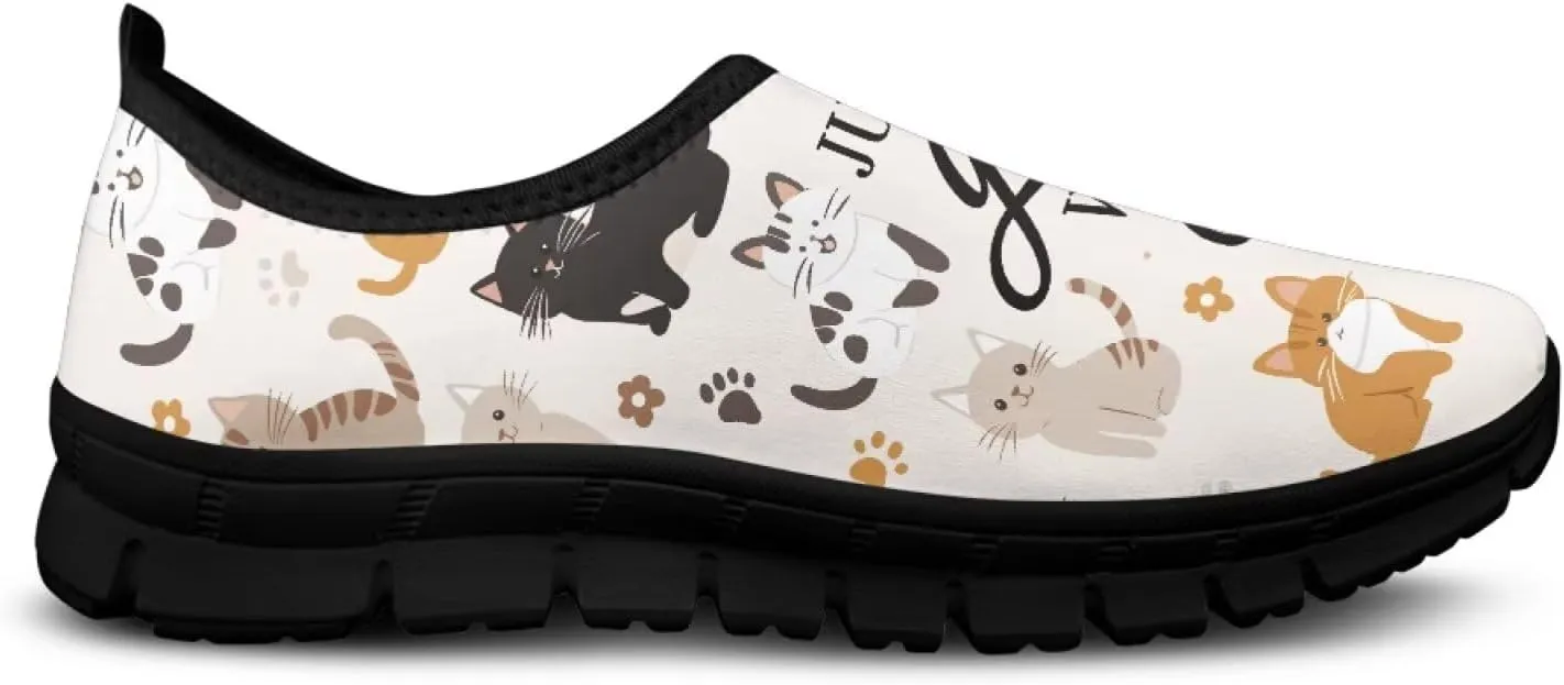 Low-Cut Animals Pattern Casual Shoes - Walking Shoe Women, Tennis Sneakers, Polyester Fabric Breathable Footwear